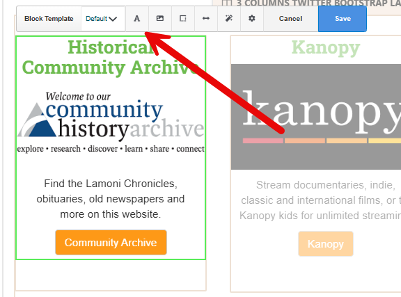 Editing text color of PLOW website linking resources block.