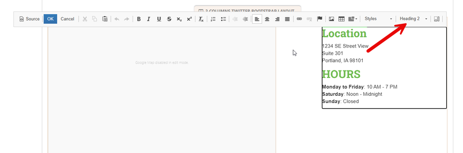 Changing a skipped heading level in PLOW websites.